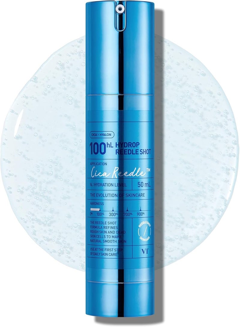 VT Hydrop Reedle Shot 100hL, Hyaluronic Acid Microneedling Serum, Intensive Hydrating & Moisturizing Exosome, Soft & Glass Skin, Korean Skin Booster1.69 Fl Oz.(50ml) - Image 1